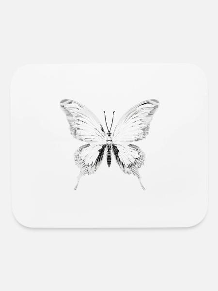 Butterfly optical illusion - Mouse pad Horizontal - white - Front