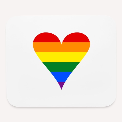 Gay Pride Rainbow Heart Funky - Mouse pad Horizontal