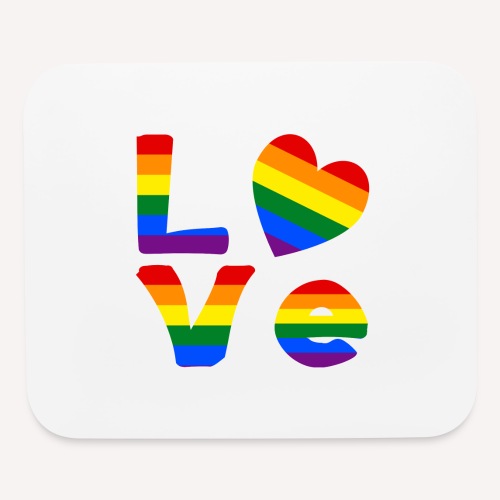 Gay Pride Rainbow LOVE - Mouse pad Horizontal