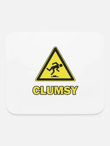 Clumsy digital - Mouse pad Horizontal - white - Front