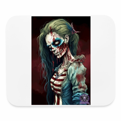 Patriotic Undead Zombie Caricature Girl #15A - Mouse pad Horizontal