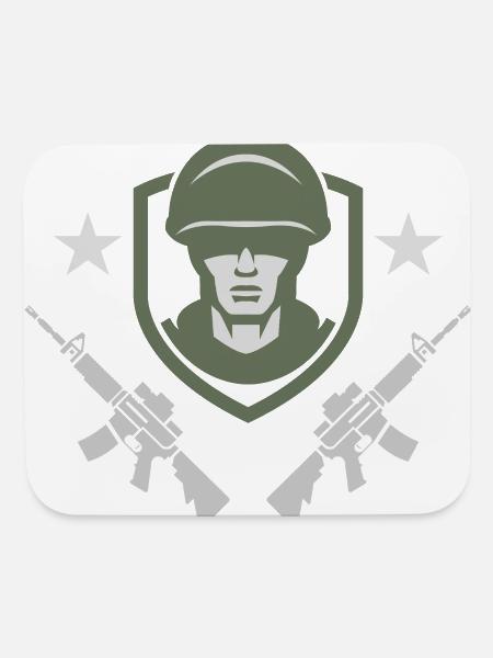 Military Rifles Honor Soldier - Mouse pad Horizontal - white - Front