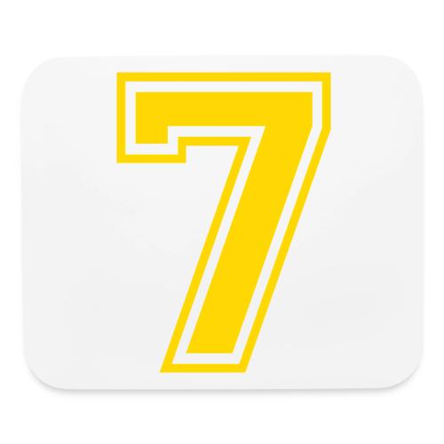 Number 7 in a classic athletic collegiate font - Mouse pad Horizontal