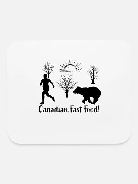 Canadian Fast Food - Mouse pad Horizontal - white - Front