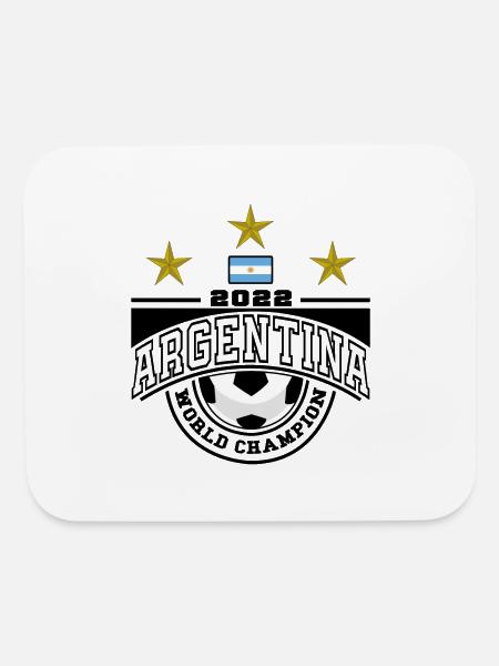 Argentina 2022 Soccer World champion - Mouse pad Horizontal - white - Front