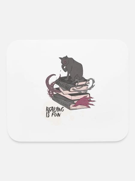 Reading Is Fun - Mouse pad Horizontal - white - Front