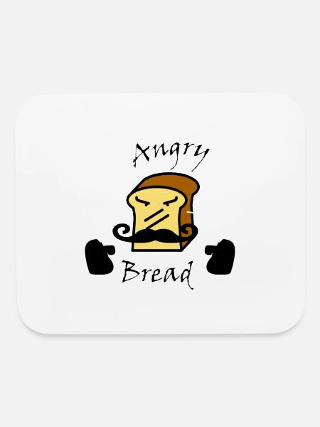 Angry Bread - Mouse pad Horizontal - white - Front