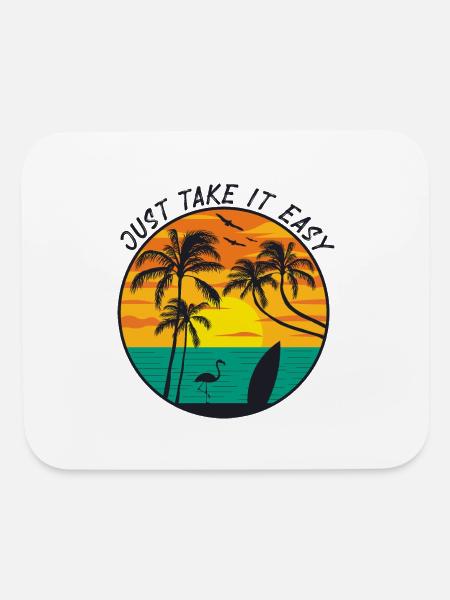 Just take it easy - Mouse pad Horizontal - white - Front