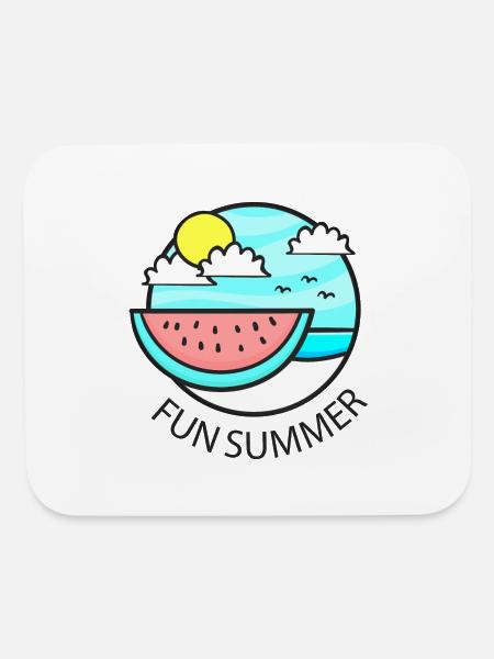 Fun Summer - Mouse pad Horizontal - white - Front
