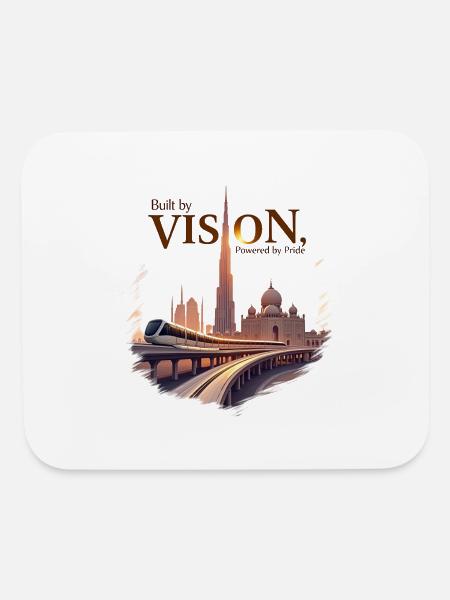 Built by Vision - Mouse pad Horizontal - white - Front