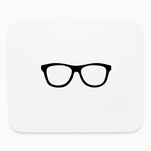 Black Hipster Glasses - Mouse pad Horizontal