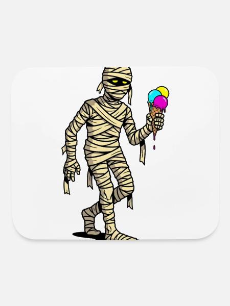 Bandaged Mummy with Ice Cream Treat - Mouse pad Horizontal - white - Front