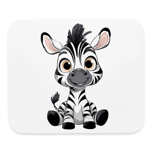 Adorable Cartoon Baby Zebra with Innocent Eyes - Mouse pad Horizontal