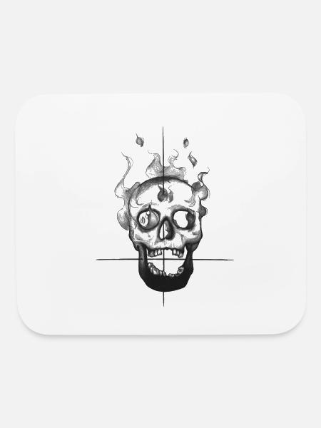 Skull Inferno Convergence - Mouse pad Horizontal - white