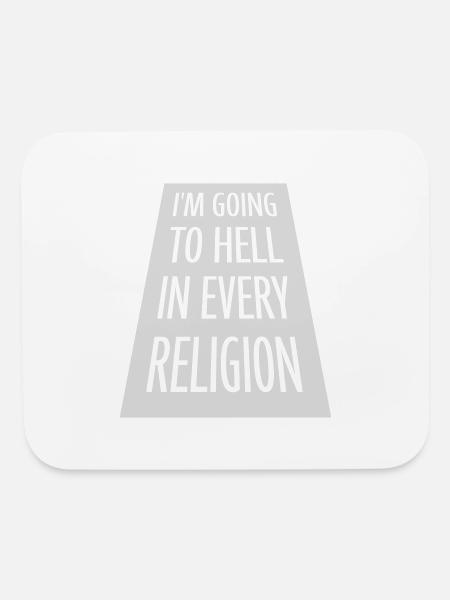 im going to hell - Mouse pad Horizontal - white - Front