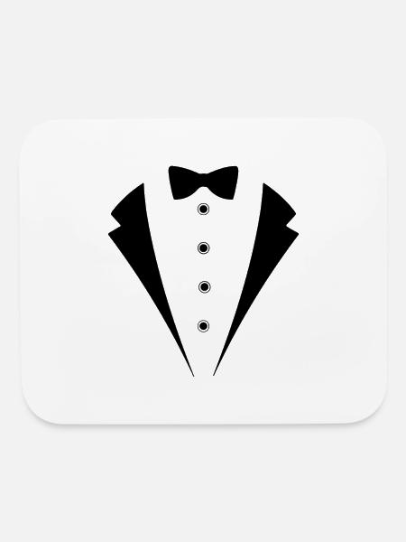 Tuxedo SUIT - Mouse pad Horizontal - white - Front