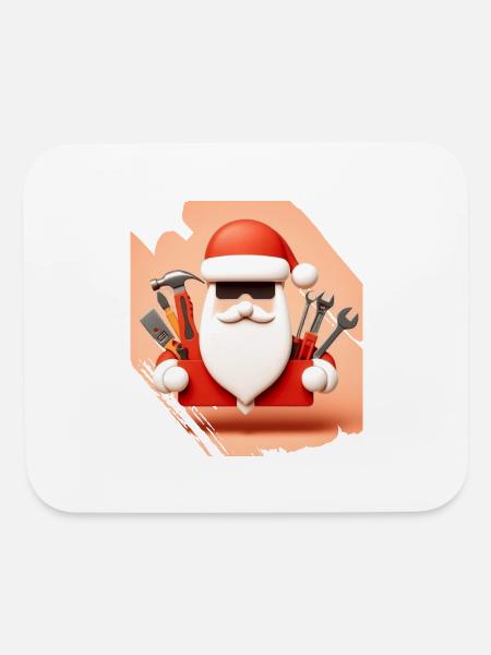 Minimalism Santa Handyman - Mouse pad Horizontal - white - Front