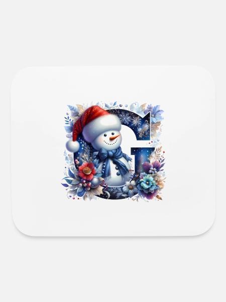 COOL SNOWMAN - Mouse pad Horizontal - white - Front