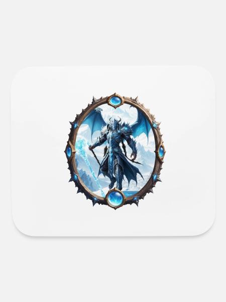 World of Laus Ice Guardian - Mouse pad Horizontal - white - Front