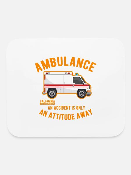 Ambulance Emergency Rescue - Mouse pad Horizontal - white - Front