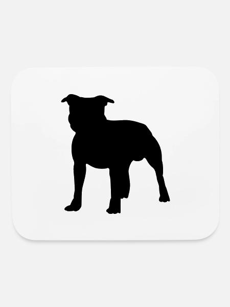 dog silhouette - Mouse pad Horizontal - white - Front