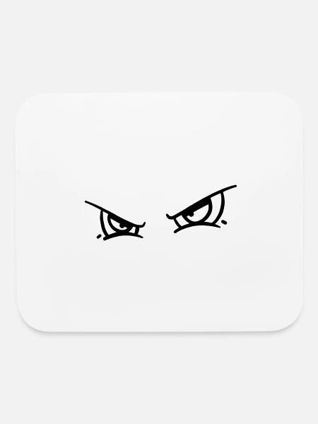 Grim Vector Monster Eyes - Mouse pad Horizontal - white - Front