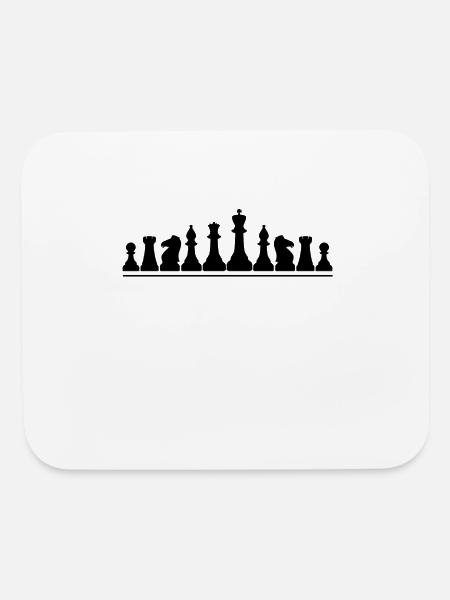 Chess Checkmate Brain Chess - Mouse pad Horizontal - white - Front