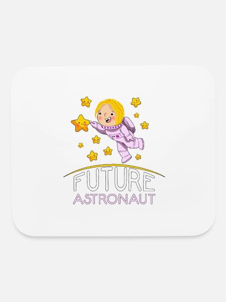 Future Astronaut With Planets design Gift For - Mouse pad Horizontal - white - Front