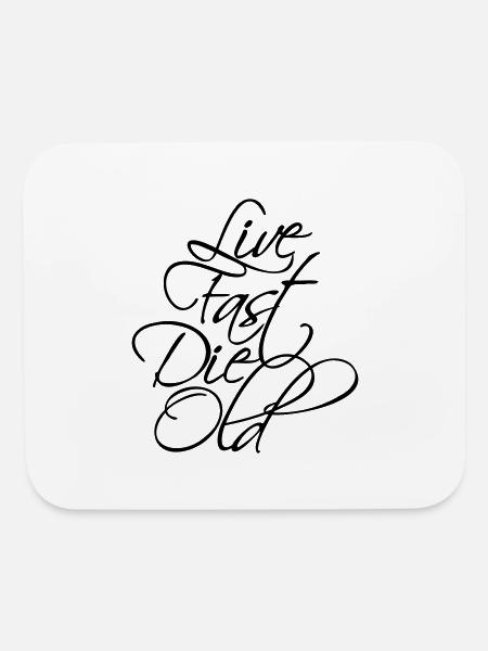 Live The Fast - Mouse pad Horizontal - white - Front