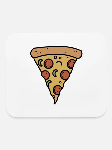 Pizza Slice, Slice of Pizza - Mouse pad Horizontal - white - Front