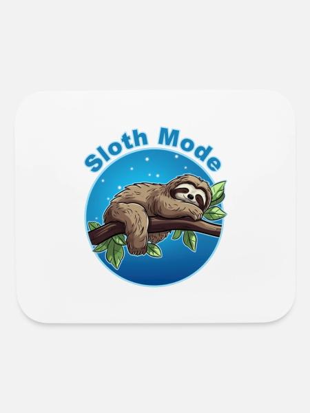 Sloth Mode - Mouse pad Horizontal - white - Front