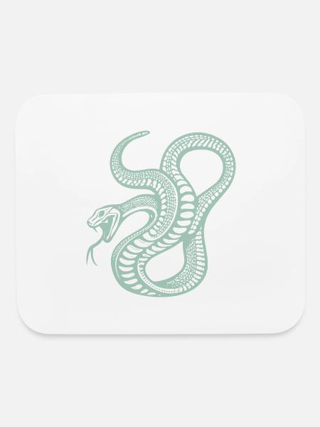 Snake Silhouette - Mouse pad Horizontal - white - Front