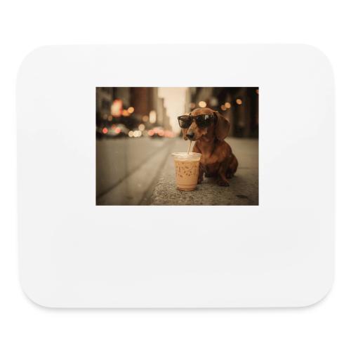 Funny Dachshund Iced Coffee Lover Tee - Mouse pad Horizontal