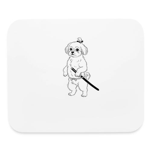 Samurai Maltese Katana Warrior Dog Tee - Mouse pad Horizontal