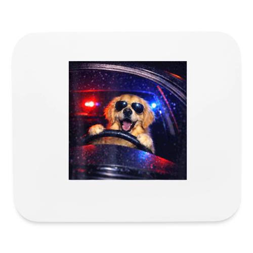 Funny Police Golden Retriever Meme Tee - Mouse pad Horizontal