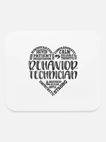 Behavior technician, rbt, tech - Mouse pad Horizontal - white - Front