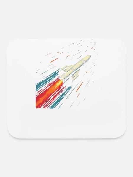 Fusée Artistique En Vol - Tapis de souris - blanc - Devant