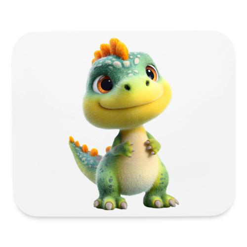 Playful 3D Baby Dinosaur - Mouse pad Horizontal