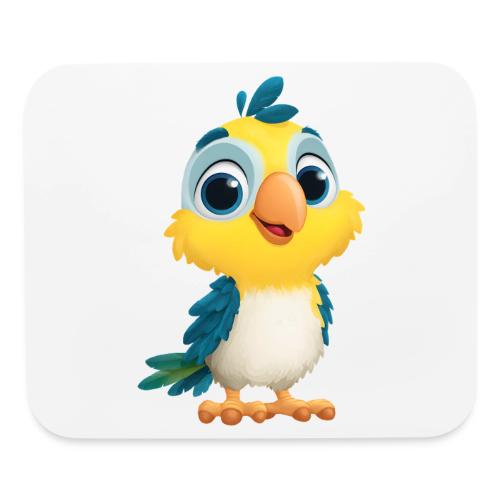 Playful Cartoon Parrot with Big Happy Eyes - Mouse pad Horizontal