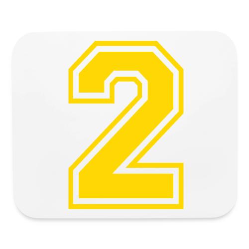 Number 2 in a classic athletic collegiate font - Mouse pad Horizontal