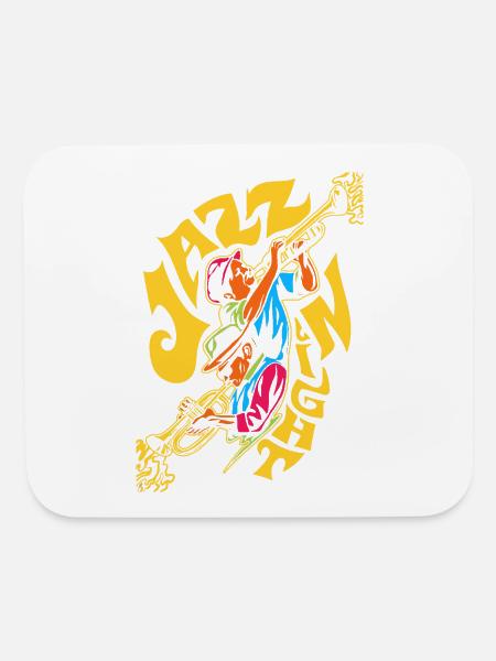Soirée jazz - Tapis de souris - blanc - Devant