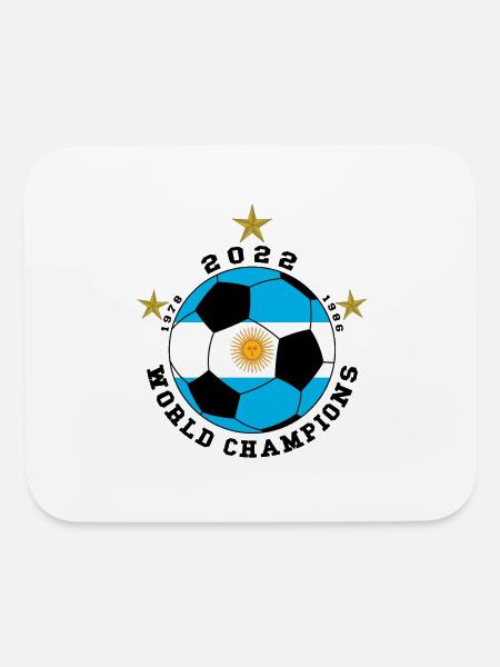 Soccer Argentina 2022 World champions - Mouse pad Horizontal - white - Front