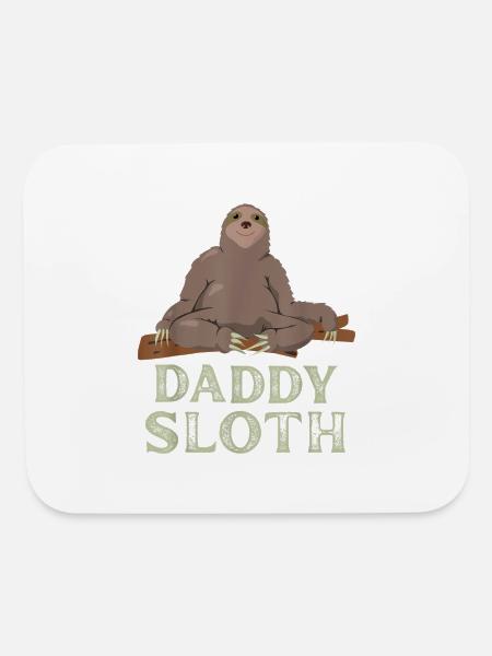 Mens Daddy Funny Fathers Day Humour Love Cute slot - Mouse pad Horizontal - white - Front