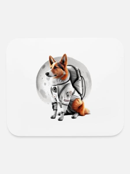 Dog Astronauts Suit - Mouse pad Horizontal - white - Front