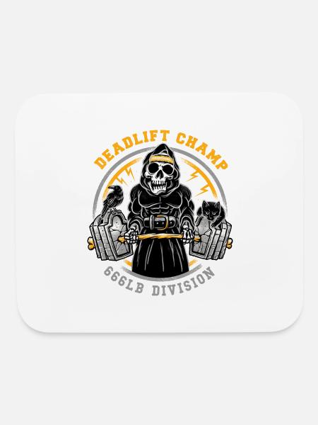 Deadlift Champ - Mouse pad Horizontal - white - Front