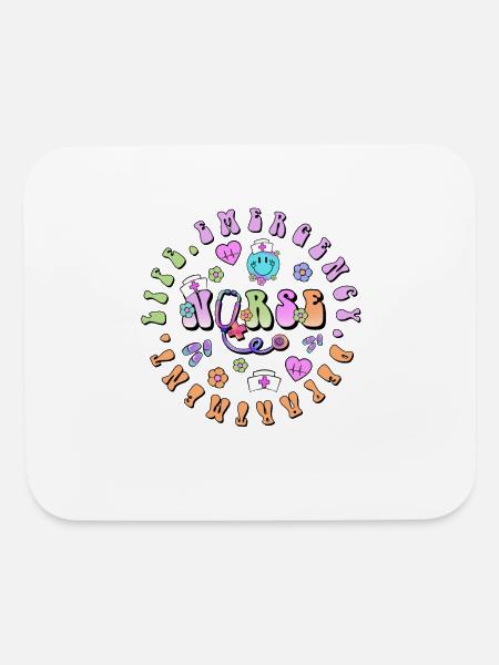 Emergency Nurse circle - Mouse pad Horizontal - white - Front