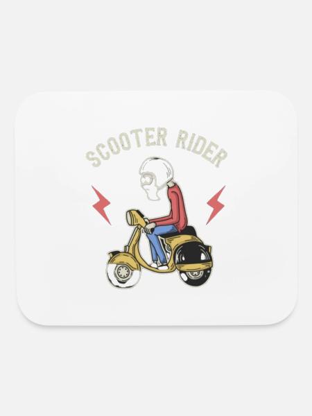 scooter - Mouse pad Horizontal - white - Front