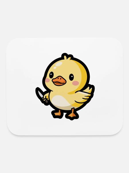 Ducky Defender - Mouse pad Horizontal - white - Front