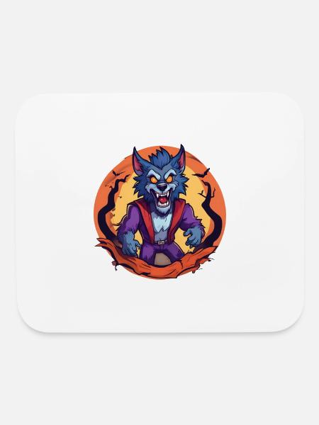 Halloween Werewolf - Mouse pad Horizontal - white - Front