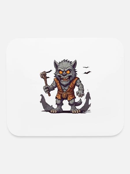 Halloween Werewolf - Mouse pad Horizontal - white - Front